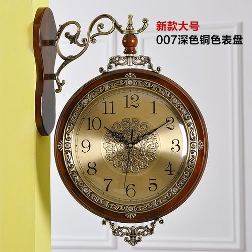 双面生花，静享时光——欧式双面挂钟，重新定义客厅美学
